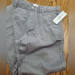 Boys School Uniform Pants Husky Gray Cat & Jack NWT 16