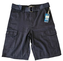 School Uniform Shorts Boys Sz L 14/16 Navy Blue Cargo 9″ Inseam Sovereign State
