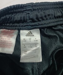 Adidas Original Junior Track Pants Black 9-10Y UK US S 140cm Zip Ankle Unisex