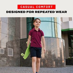 Access Unisex Short Sleeve School Uniform Pique Kids Polo Shirts