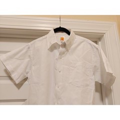 A+ School Apparel Boys White Short Sleeve Button Down Oxford Uniform Shirt 16