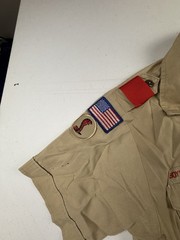 Vintage Boy Scouts of America Shirt Youth Large Long Sleeve Uniform Patch 90s US