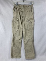 Cherokee Size 16 Cotton Boys Beige Pants Adjustable Waist Pockets – lot 2 styles