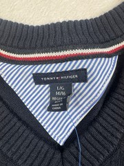 NEW WITH TAGS Tommy Hilfiger Navy Blue Sweater Vest Size L 14/16 School Uniform