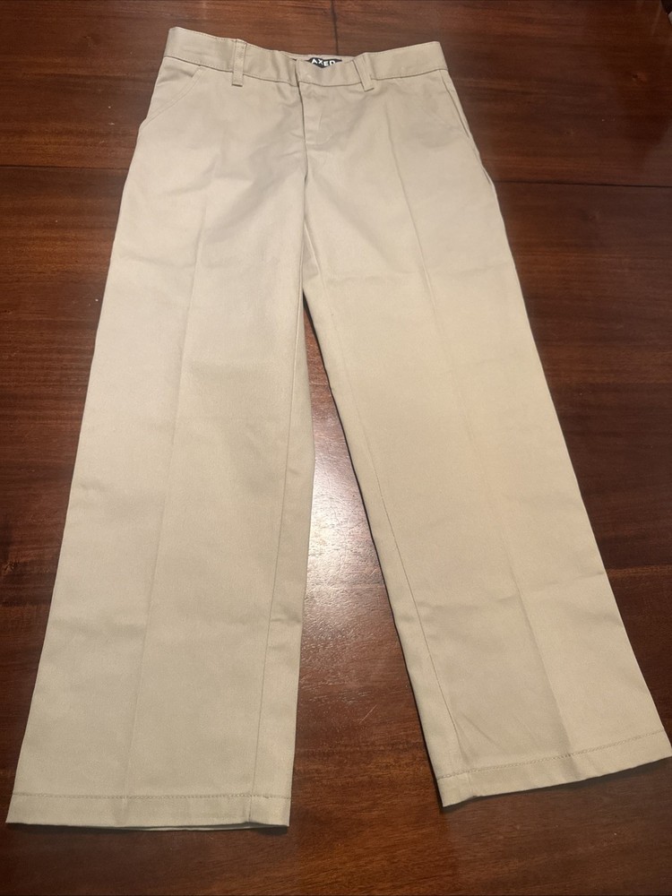 French Toast Boys Khakis Pants Size 12 Husky Relaxed Fit Adjustable Waist