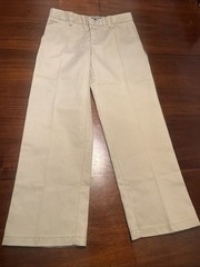 French Toast Boys Khakis Pants Size 12 Husky Relaxed Fit Adjustable Waist