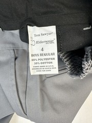 Boys Size 4 Gray School Uniform Pants Tom Sawyer Elastic Waist