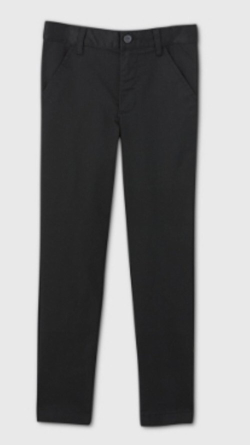 Cat & Jack Boys Flat Front Stretch Uniform Skinny Pants Color Ebony Size 5