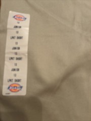 Dickies School Uniforms Size 13 Wrinkle Resistant Stain Release Short Junior