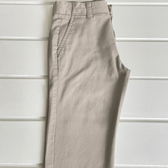 Chaps Boy’s Approved Uniform Tan Flat Front Khaki Chino Pants Size 10Husky