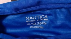 Nautica Boys School Uniform Polo Shirt Royal Blue Size XL (18/20) Never worn