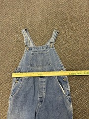 Vintage LL Bean Blue Denim Bib Overalls Youth Size Medium 100% Cotton Utility