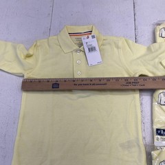 French Toast Polo Shirt Boys 4T Yellow Long Sleeve Pique School Uniform 4 Pack