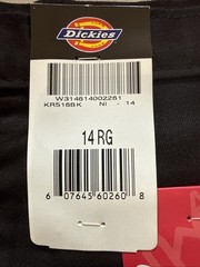 Dickies Boys Uniform School Shorts Black Size 14 Wrinkle Resistant