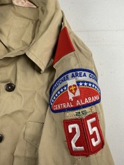 Vintage Boy Scouts of America Shirt Youth Large Long Sleeve Uniform Patch 90s US