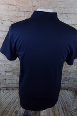 Lands’ End Uniform School Polo Boys Large Navy Blue Magnet Buttons Cotton NWT