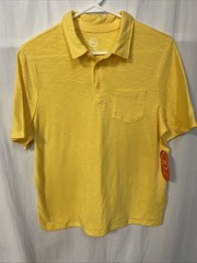 Wonder Nation Boys Short Sleeve Polo Shirt Daffodil Yellow Size XL (14-16)