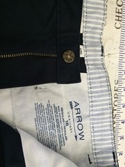 Arrow Boys Pleated Easy Care Wrinkle Free Stain Repellent Pants Navy Size 18