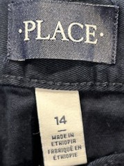 The Childrens Place Pants Youth 14 Navy 2 Pack Adjustable Waist Uniform School