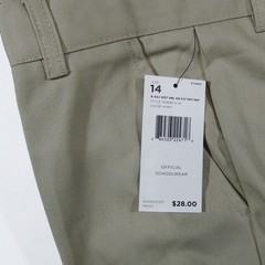 French Toast Boy’s Flat Front Adjustable Waist Long Pants (Khaki, 14, 27″ Waist)