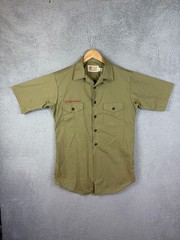 Vintage Boy Scouts Of America Shirt Boys M Green Official Uniform Short Sleeve