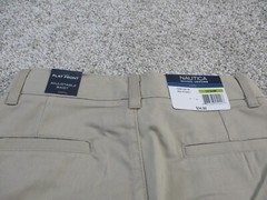Nautica Shorts Khaki Adjustable Waist with Stretch School Uniform 14 Slim NWT