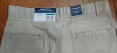 Nautica Boys Khaki School Uniform Shorts Size 16 Regular Adjustable Waist NEW
