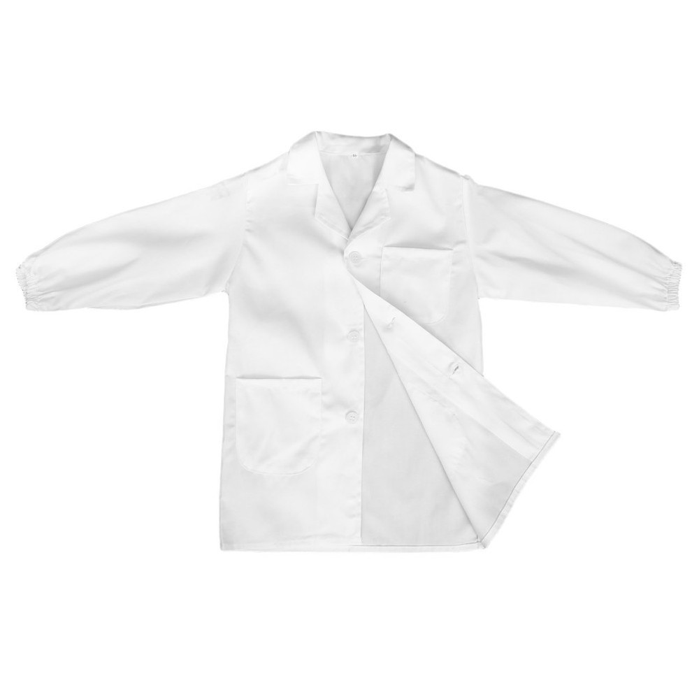 Unisex Kids Lab Coat for Party White Scientist Costume Comfortable Fabric