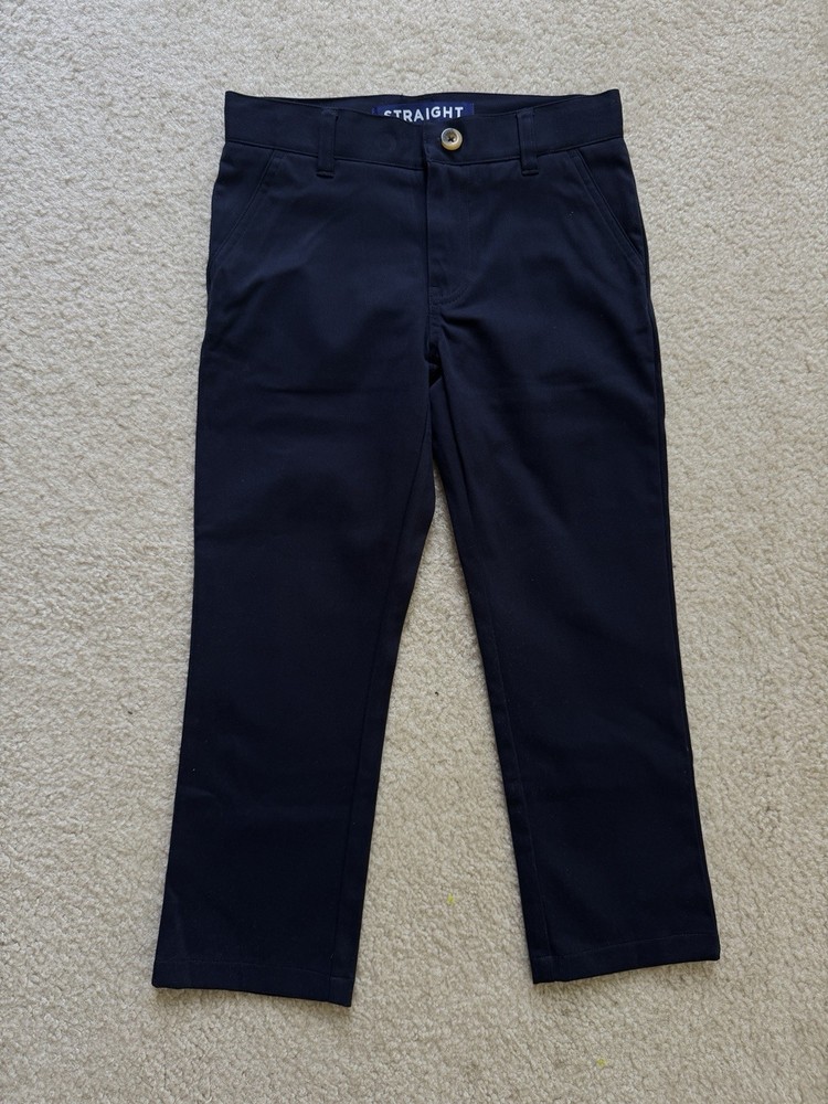 NWOT French Toast Boys Size 6 Straight Fit School Uniform Pants Navy Blue