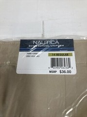 NEW Nautica Boys Khaki School Uniform Shorts Size 14 Regular