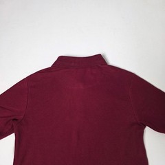 IZOD Polo Shirt Boys L 14/16 Burgundy Short Sleeve School Uniform Pique