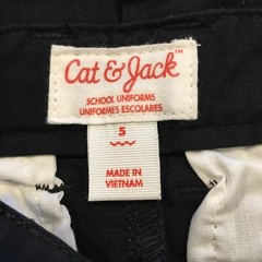 Cat & Jack New Boy’s Size 5 School Uniform Black Shorts Lot Of 2 Stretch Shorts