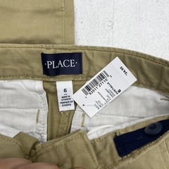 PLACE Pants Boys 6 Beige Stretch Adjustable Waist 2 Pack School Uniform Chino