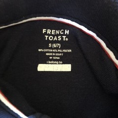 French Toast Boys Uniform Polo Shirt Small 6/7 Blue Short Sleeve