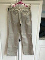 2-New Boys Cherokee Uniform Pants Size 16 Husky Adjustable Waist Oyster Color