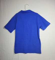 Boys Royal Blue School Uniform TOP Collar Size L 10/12 Short Sleeve