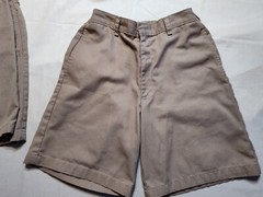Kids School Uniform 2 Pair Size 12 Husky Bermuda Khaki Shorts