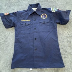 Boy Scouts Of America Shirt Boys M Blue Uniform Cotton/Poly Twill Pockets