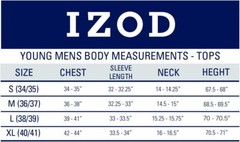 IZOD Young Men’s Long Sleeve Button-Down Oxford Shirt Uniform