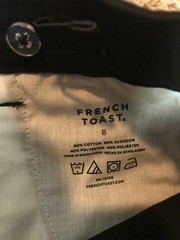 French Toast Boy’s Uniform Straight Leg Cargo Pants Black Size 8