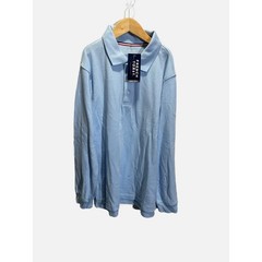French Toast Polo Shirt Kids XL(14/16) Light Blue Long Sleeve School Uniform Cla
