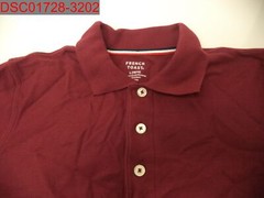 French Toast Boys Burgundy Long Sleeve Pique Polo Shirt, L (10/12) 884503502601