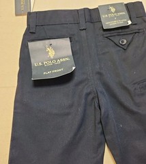 US Polo Assn Boys Uniform Shorts Size 5 Navy Blue