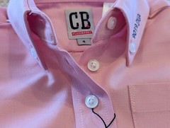 Classberry Kids Uniform long sleeve button up shirt Pink size 4