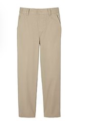 French Toast Relaxed Fit Pull- On Flat Front Pants In Khaki Size 18 Husky