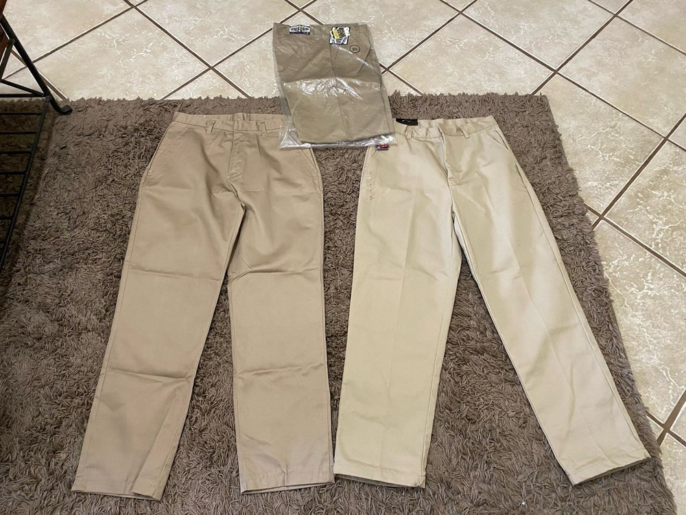 Set of 3 ~ NWT Authentic Galaxy School Uniform Boys Size 20 Pants Tan Pockets