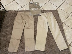 Set of 3 ~ NWT Authentic Galaxy School Uniform Boys Size 20 Pants Tan Pockets
