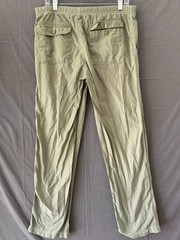 Lands’ End Boys 18 Pull On Pants Green Nylon Blend Contrast Stitch Lightweight