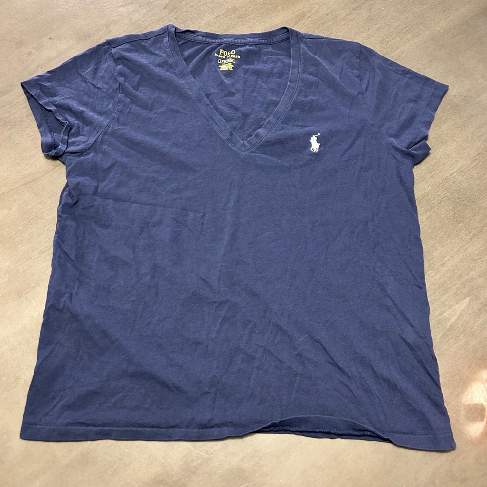 POLO Ralph Lauren Boys Dark Navy Blue T Shirt Size Large School Uniform