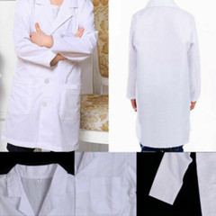 Kids Doctors Scientist White Lab Coat Childrens Girls Boys Fancy Dress Costume